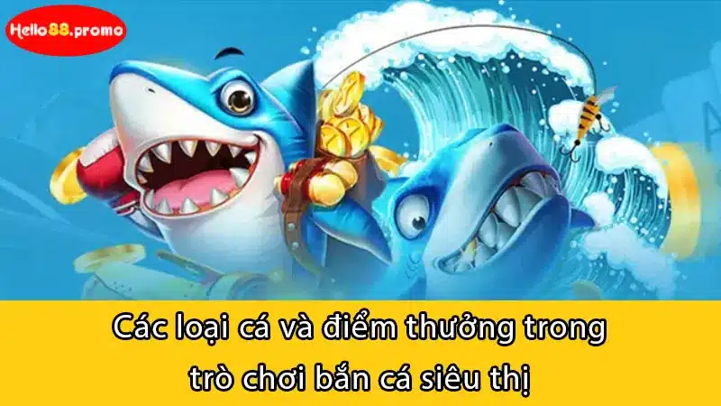 Các loại cá và điểm thưởng trong trò chơi bắn cá siêu thị