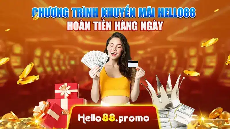 Chương trình khuyến mãi Hello88 hoàn tiền hàng ngày